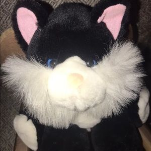 Vintage lemonwood kitty plush blue eyes